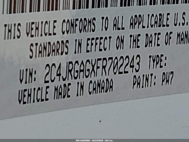 2C4JRGAGXFR702243 RAM Cargo Tradesman