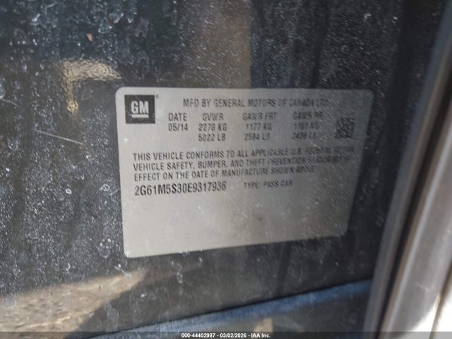 2014 CADILLAC XTS 2G61M5S30E9317936 Photo 8