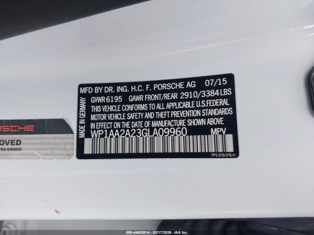 2016 PORSCHE CAYENNE WP1AA2A23GLA09960 Photo 8