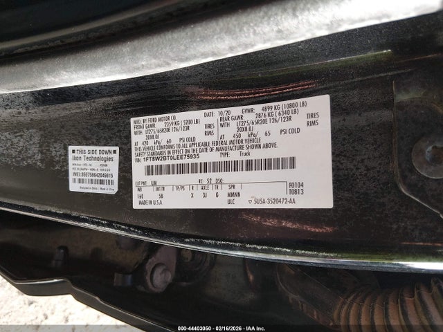 Ford F-250 Lariat 2020 1FT8W2BT0LEE75935 Image 9