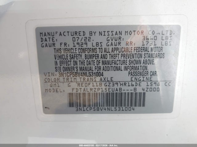Nissan Kicks S Xtronic Cvt 2022 3N1CP5BV4NL531004 Image 9
