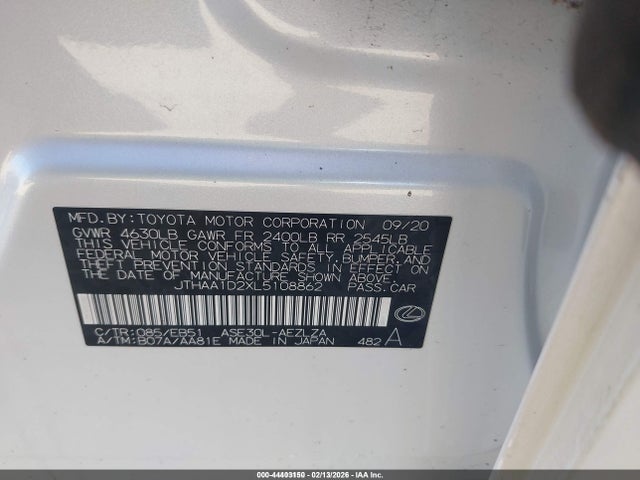 2020 LEXUS IS 300 JTHAA1D2XL5108862 Photo 8