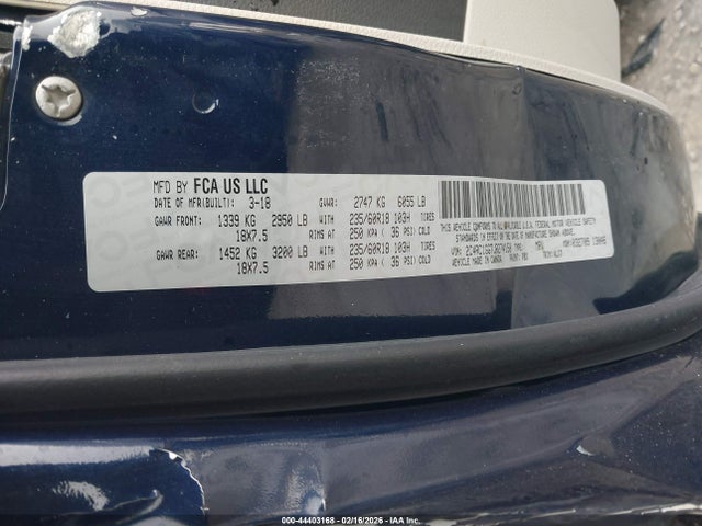 Продажа на аукционе авто 2018 Chrysler Pacifica Limited, vin: 2C4RC1GG7JR274150, номер лота: 44403168