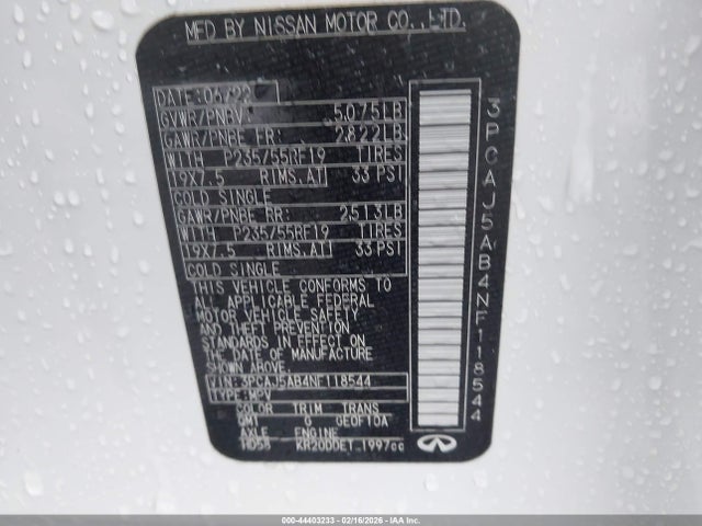 2022 INFINITI QX50 3PCAJ5AB4NF118544 Photo 8