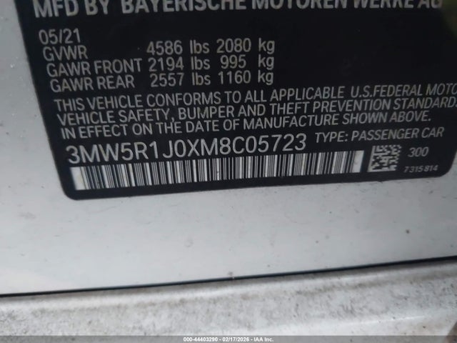 2021 BMW 330I 3MW5R1J0XM8C05723 Photo 8