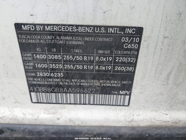 2010 MERCEDES-BENZ ML 350 4JGBB8GB8AA596622 Photo 8