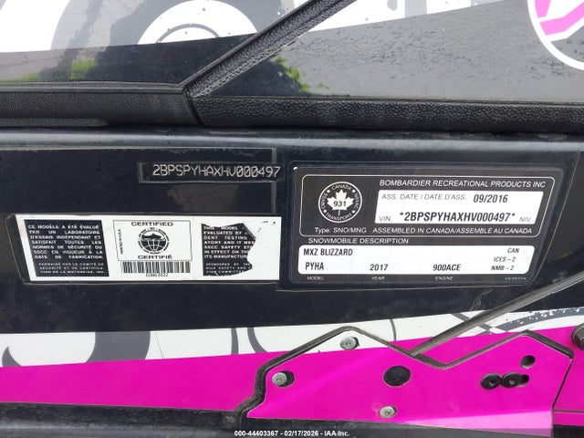 Ski-Doo 600 Ace 2017 2BPSPYHAXHV000497 Image 9
