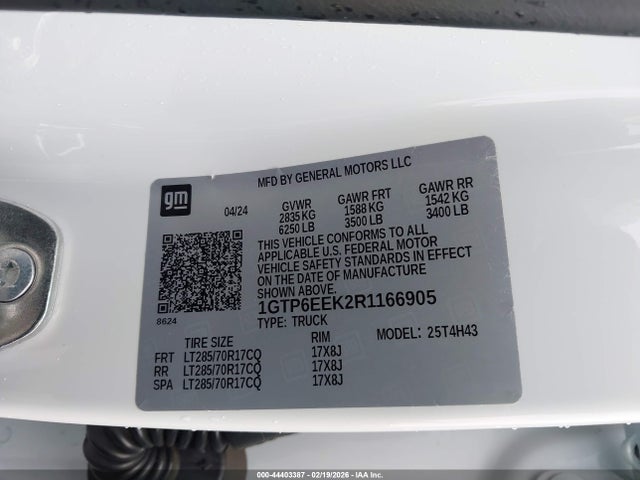 1GTP6EEK2R1166905 GMC Canyon 4wd At4x