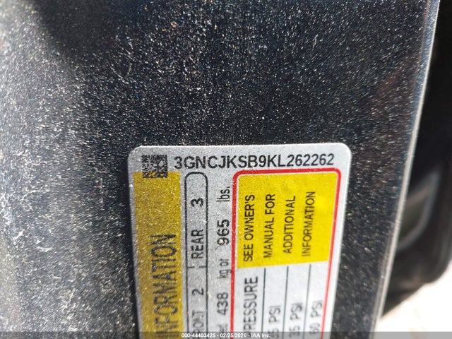 Продаж на аукціоні авто 2019 Chevrolet Trax Ls, vin: 3GNCJKSB9KL262262, номер лоту: 44403425
