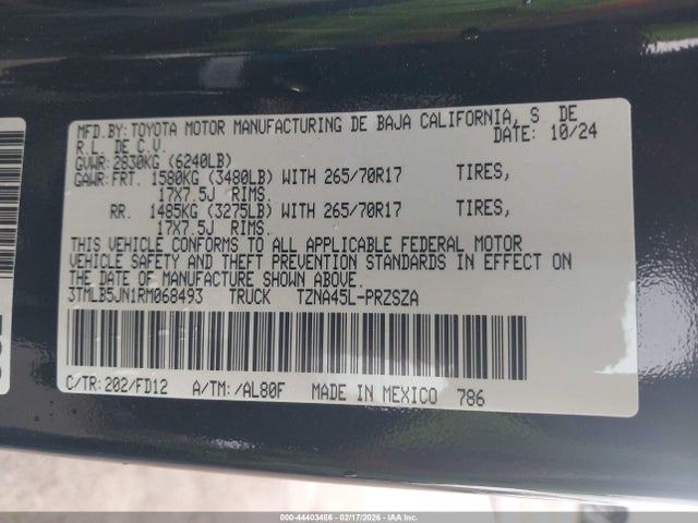 Toyota Tacoma Trd Off Road 2024 3TMLB5JN1RM068493 Image 9