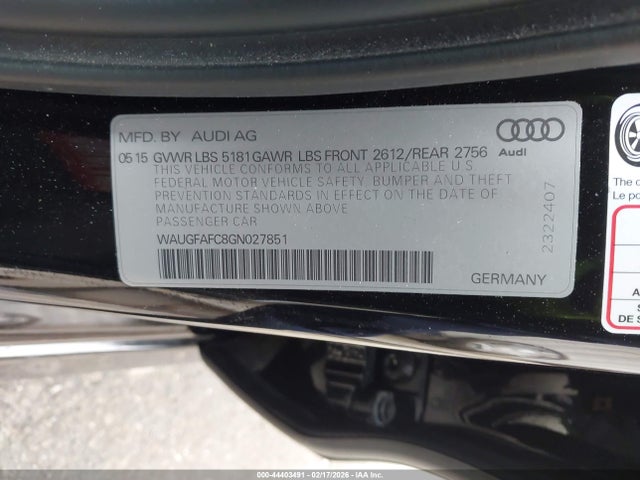 Audi A6 2.0t Premium Plus 2016 WAUGFAFC8GN027851 Image 9