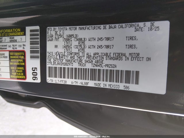 Toyota Tacoma Sr5 2025 3TMLB5JNXSM202973 Image 9
