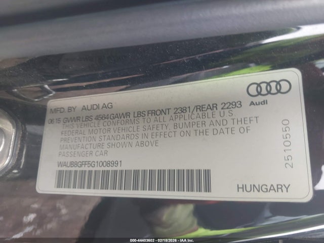 2016 AUDI A3 WAUB8GFF5G1008991 Photo 8