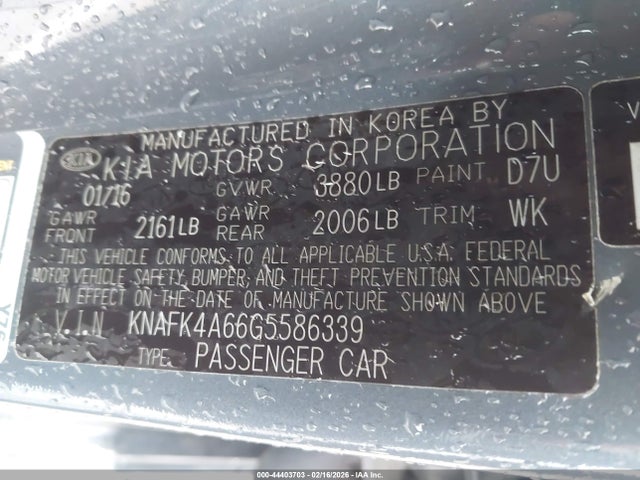 KIA FORTE LX 2016 KNAFK4A66G5586339 Image 9