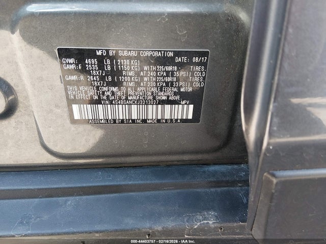 4S4BSANCXJ3213027 Subaru Outback 2.5i Limited