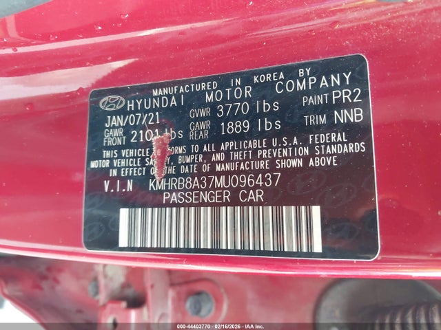 Hyundai Venue Se 2021 KMHRB8A37MU096437 Image 9