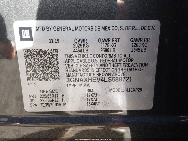 Chevrolet Equinox Fwd Ls 2020 3GNAXHEV4LS588721 Image 9