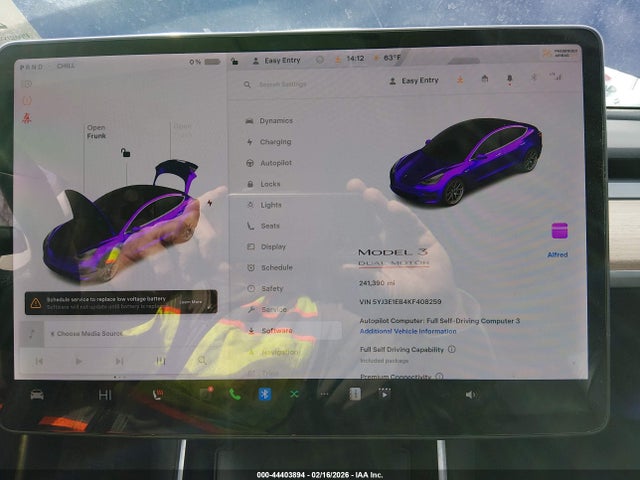 Aukcja sprzedaży 2019 Tesla Model 3 Long Range/performance, vin: 5YJ3E1EB4KF408259, numer aukcji: 44403894
