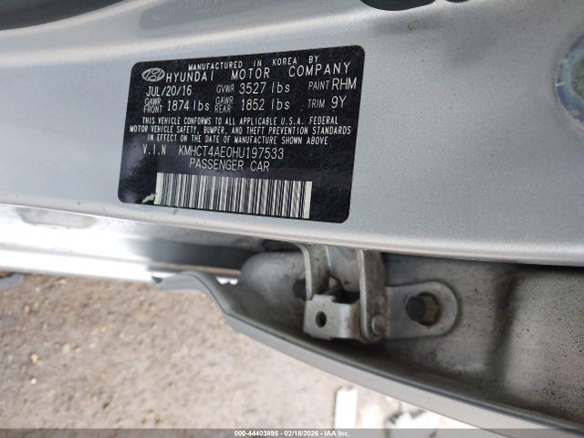 Продажа на аукционе авто 2017 Hyundai Accent Se, vin: KMHCT4AE0HU197533, номер лота: 44403895