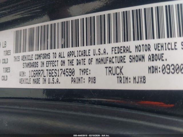 Продаж на аукціоні авто 2014 Ram 1500 Lone Star, vin: 1C6RR7LT6ES174590, номер лоту: 44403910