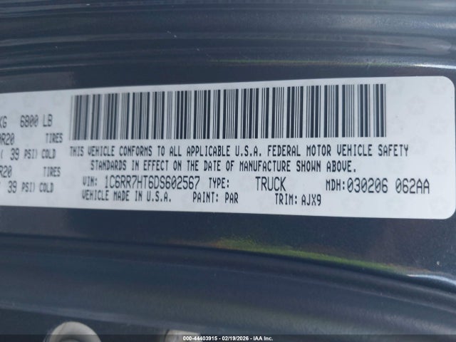 2013 RAM 1500 1C6RR7HT6DS602567 Photo 8