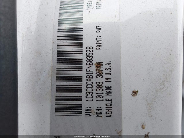 44404121 :رقم المزاد ، 1C3CCCAB1FN603528 vin ، 2015 Chrysler 200 Limited مزاد بيع