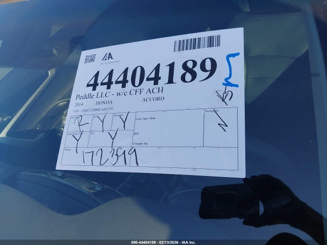 Honda Accord Ex-l V-6 2014 1HGCT2B88EA007395 Image 17
