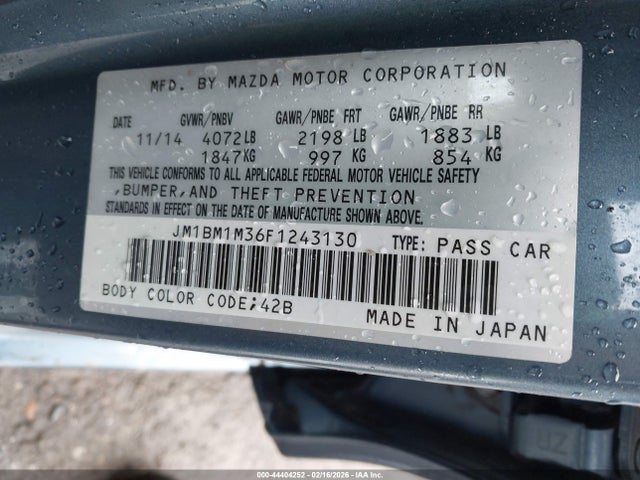 Mazda Mazda3 S Grand Touring 2015 JM1BM1M36F1243130 Image 9