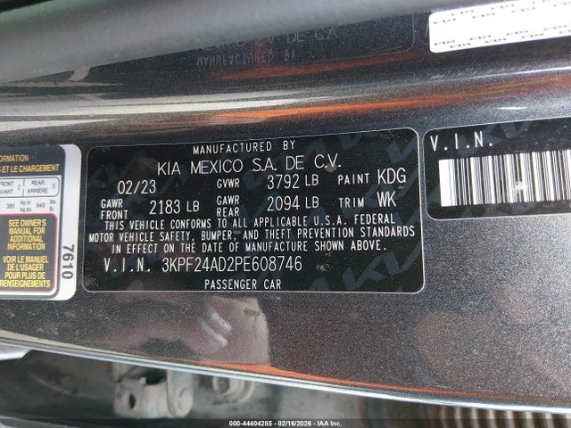KIA Forte Lxs 2023 3KPF24AD2PE608746 Image 9