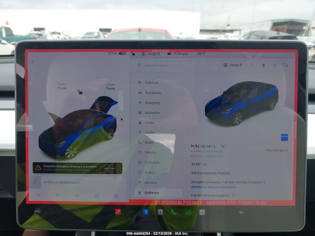 44404294 :رقم المزاد ، 5YJYGDEE8LF021033 vin ، 2020 Tesla Model Y Long Range Dual Motor All-wheel Drive مزاد بيع