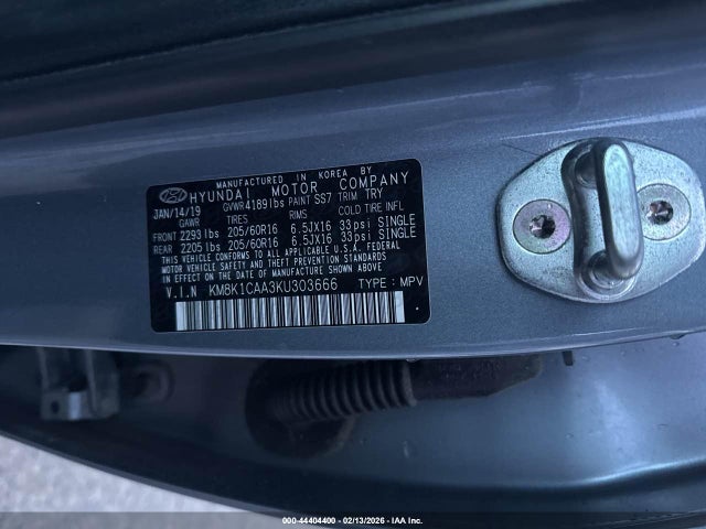 2019 HYUNDAI KONA KM8K1CAA3KU303666 Photo 8