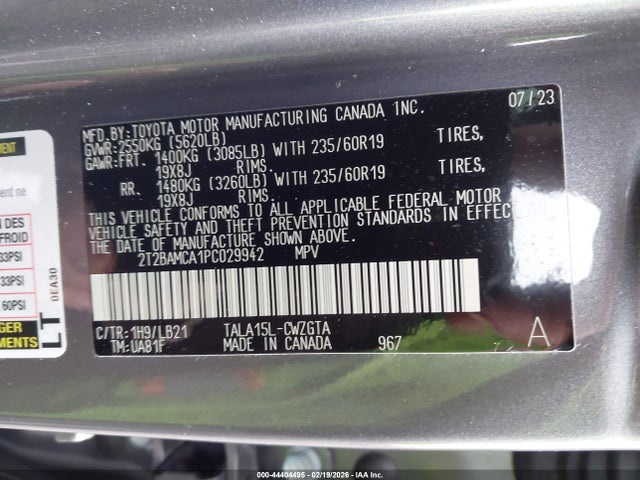 Продаж на аукціоні авто 2023 Lexus Rx 350 Premium Plus, vin: 2T2BAMCA1PC029942, номер лоту: 44404495