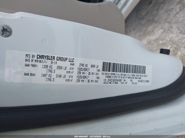 44404497 :رقم المزاد ، 2C4RC1BG2ER445867 vin ، 2014 Chrysler Town & Country Touring مزاد بيع