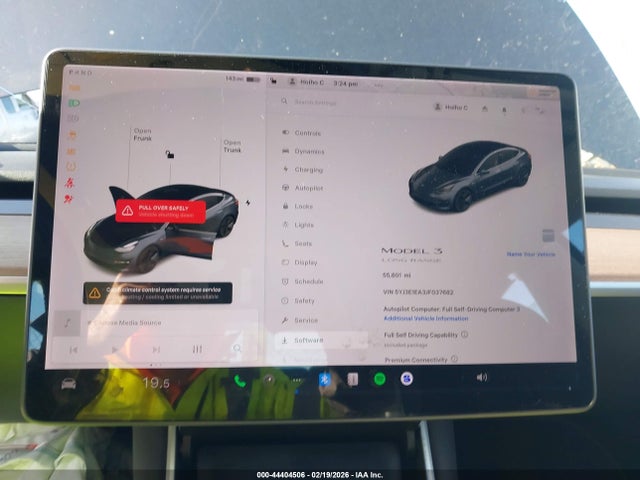 44404506 :رقم المزاد ، 5YJ3E1EA3JF037682 vin ، 2018 Tesla Model 3 Long Range/mid Range مزاد بيع
