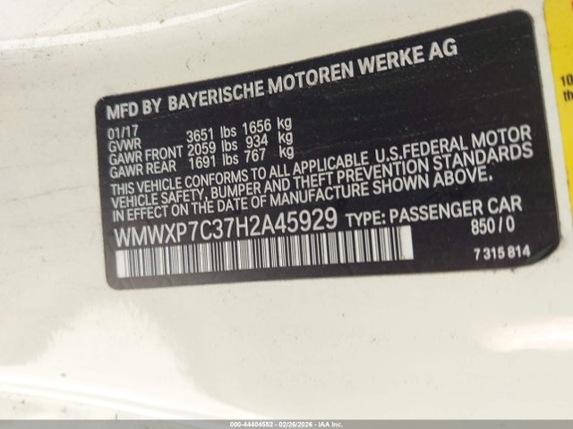 2017 MINI HARDTOP WMWXP7C37H2A45929 Photo 8