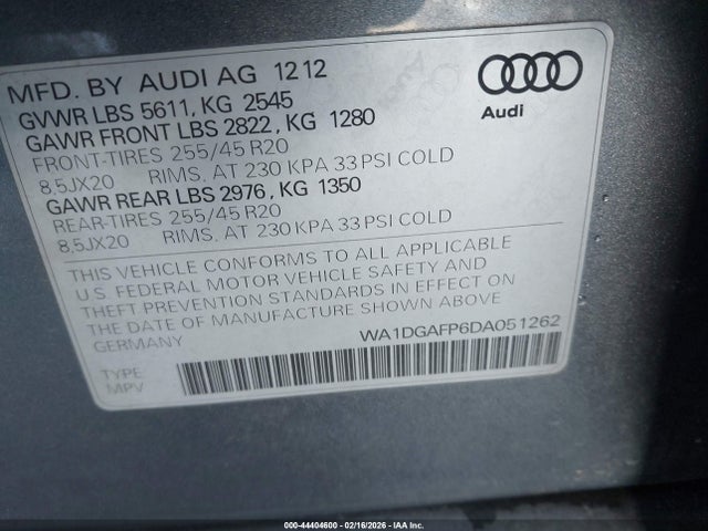 2013 AUDI Q5 WA1DGAFP6DA051262 Photo 8