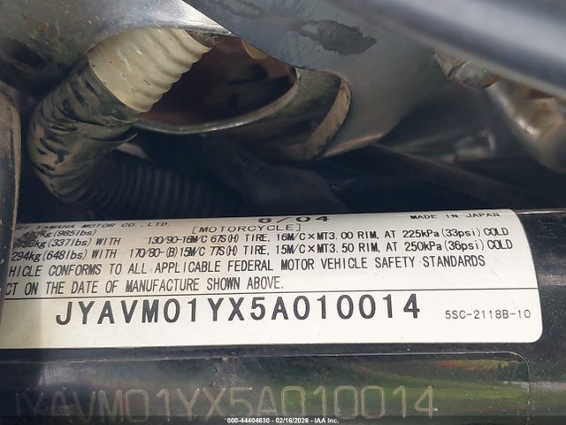 2005 YAMAHA XVS65 JYAVM01YX5A010014 Photo 9