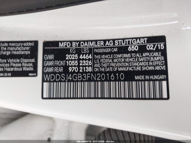 2015 MERCEDES-BENZ CLA 250 WDDSJ4GB3FN201610 Photo 8