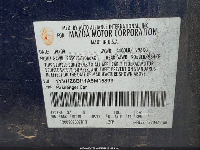 2010 MAZDA MAZDA6 1YVHZ8BH1A5M15899 Photo 8