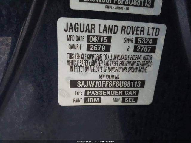 2015 JAGUAR XF SAJWJ0FF8F8U88113 Photo 8