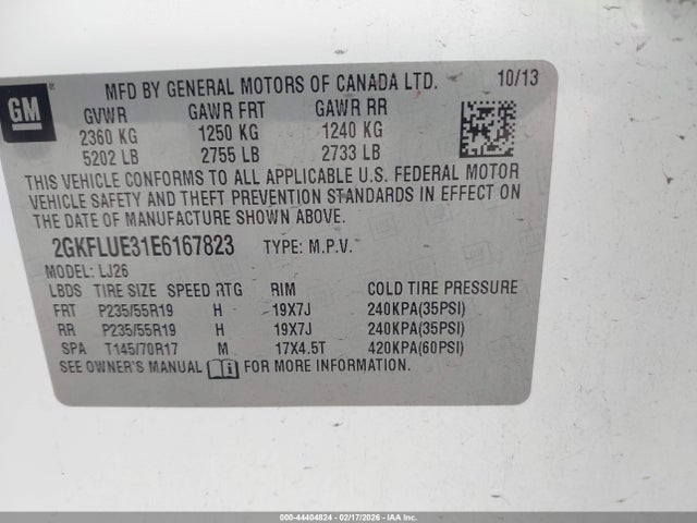 44404824 :رقم المزاد ، 2GKFLUE31E6167823 vin ، 2014 Gmc Terrain Denali مزاد بيع