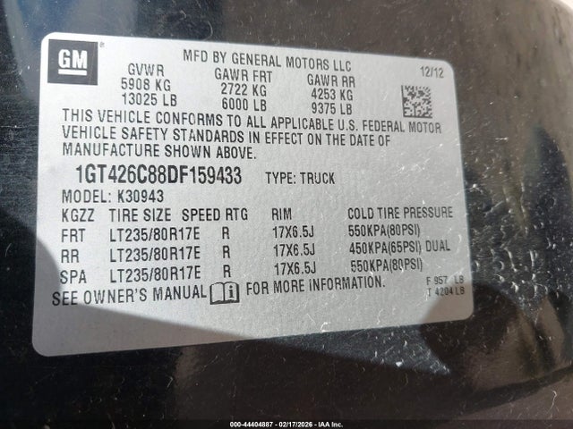 Продаж на аукціоні авто 2013 Gmc Sierra 3500hd Denali, vin: 1GT426C88DF159433, номер лоту: 44404887