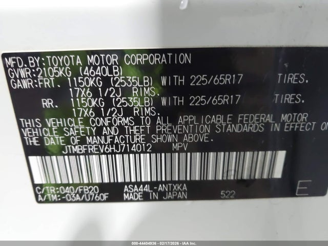 Toyota RAV4 LE 2017 JTMBFREV6HJ714012 Image 9