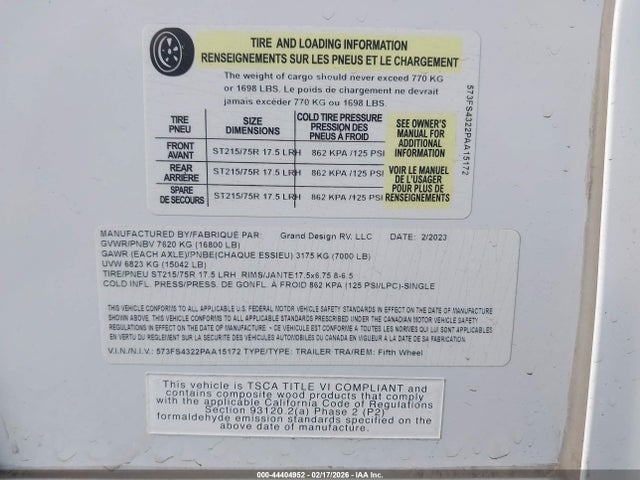 573FS4322PAA15172 Grand Design Other