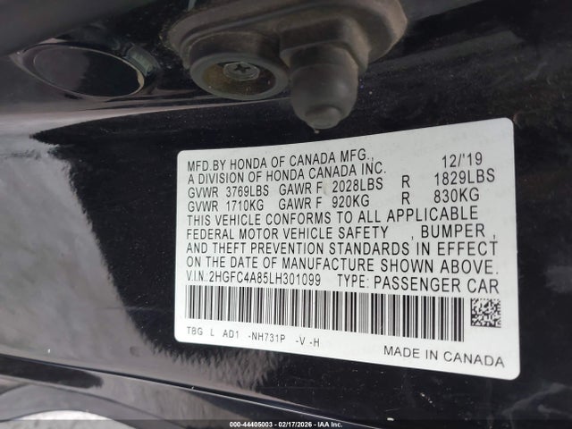 2HGFC4A85LH301099 Honda Civic Sport