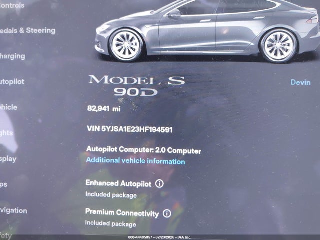 5YJSA1E23HF194591 Tesla Model S 100d/60d/75d/90d/p100d