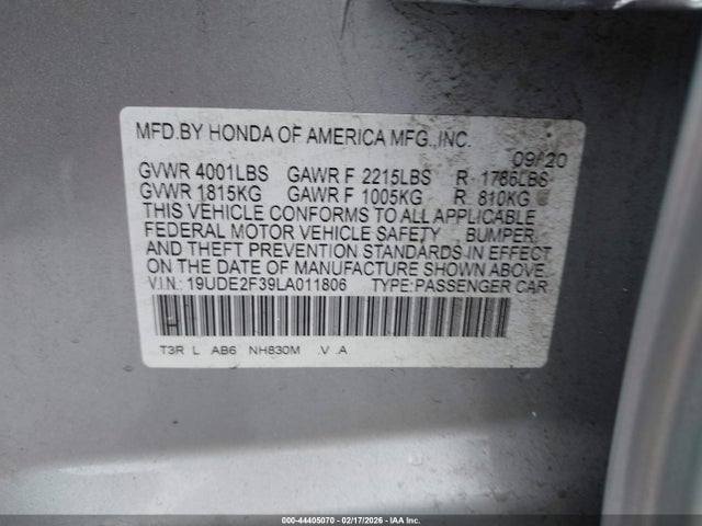 2020 ACURA ILX 19UDE2F39LA011806 Photo 8