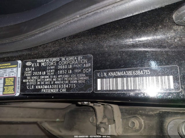 KIA RIO LX 2014 KNADM4A38E6384715 Image 9