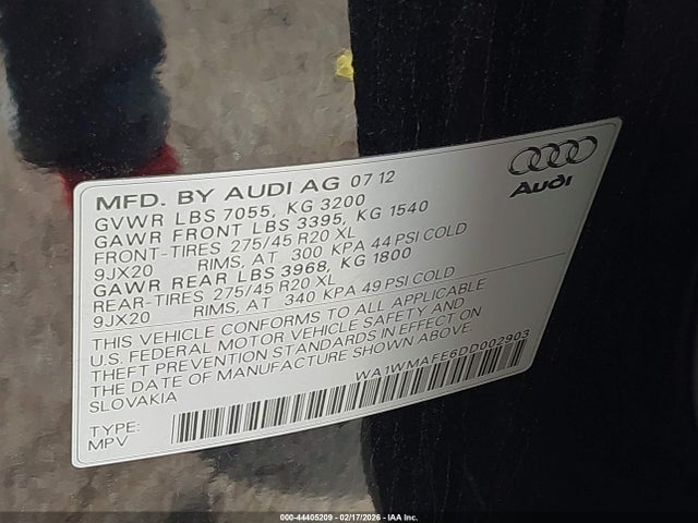 2013 AUDI Q7 WA1WMAFE6DD002903 Photo 8