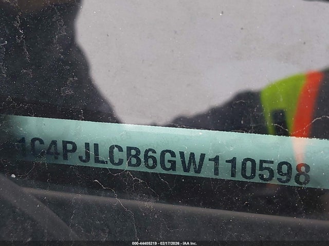 44405219 :رقم المزاد ، 1C4PJLCB6GW110598 vin ، 2016 Jeep Cherokee Latitude مزاد بيع